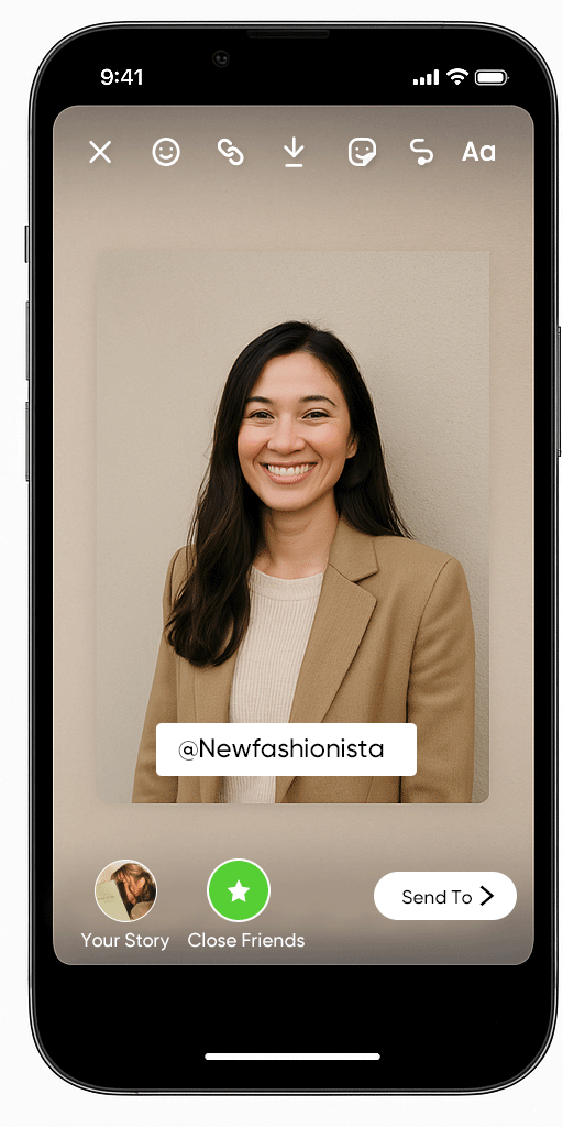 Reposting a regular Instagram post to your Story