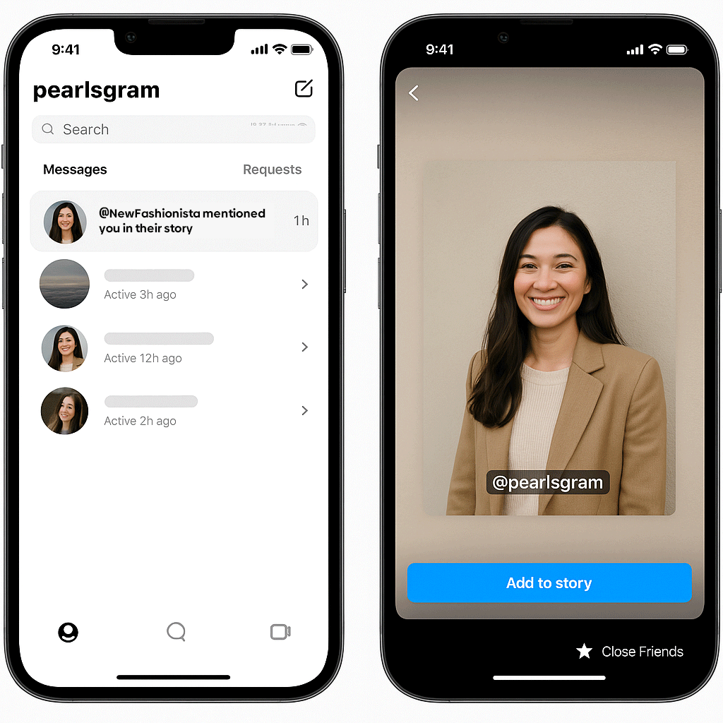 Reposting an Instagram Story you were tagged in