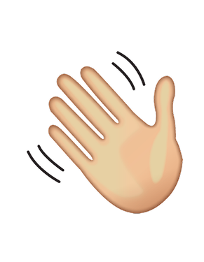 Waving “hi” or “bye