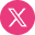 Close button: pink circular icon with a white X